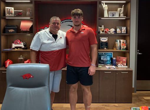 Arkansas has landed a commitment from 2023 defensive end Kaleb James.