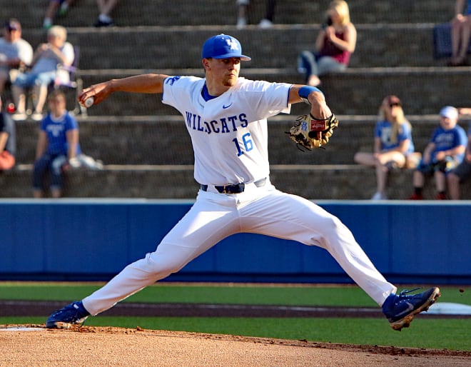 Kentucky's Cole Stupp pitched a gem in his return to his home state on Friday night.