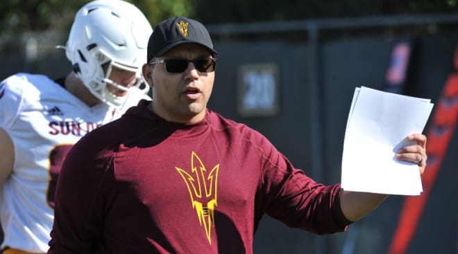 ASU's defensive line coach Robert Rodriguez has quickly built a formidable relationship with his players