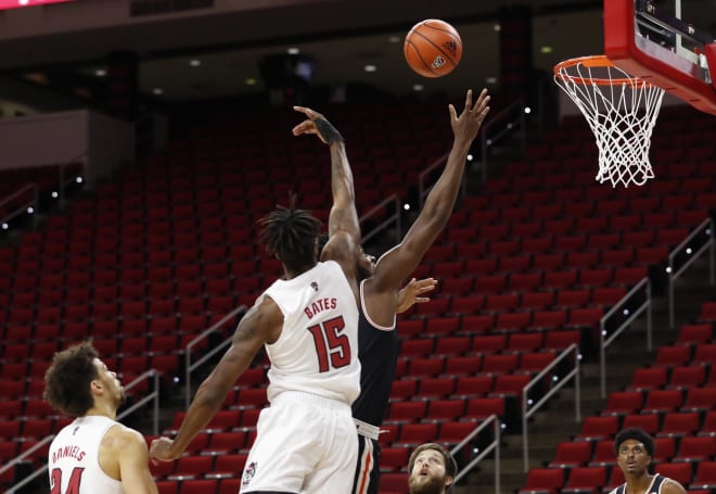 NC State Wolfpack basketball center Manny Bates