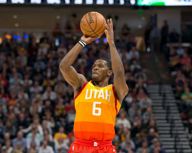 Johnson played the last two seasons with the Jazz before being traded last week.