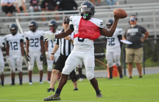 Seen her wearing the red jersey at quarterback in their tri-scrimmage against Green Run and Oscar Smith, Harry Dalton is transitioning from running back to quarterback for the Generals in 2022