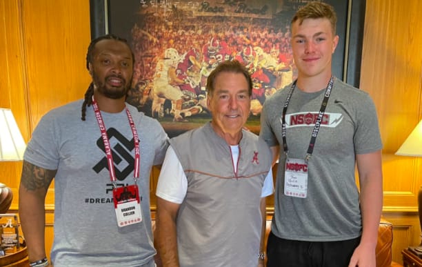 Theo Melin Öbrström (right) earned an offer from Nick Saban on Saturday.