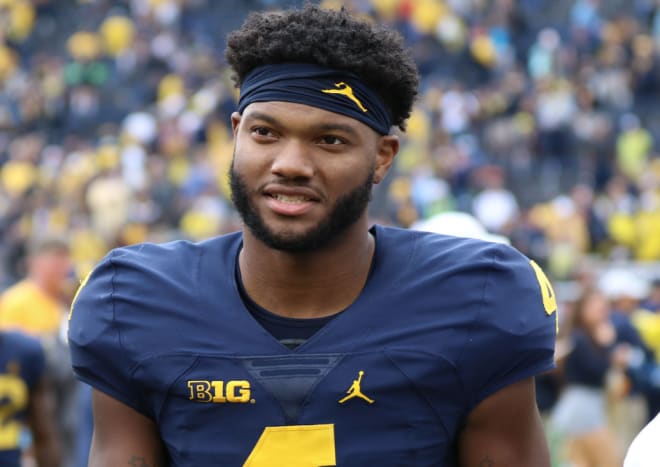 Michigan Wolverines football junior receiver Nico Collins' longest play of the year came on a 76-yard touchdown reception in the Nov. 23 win at Indiana.