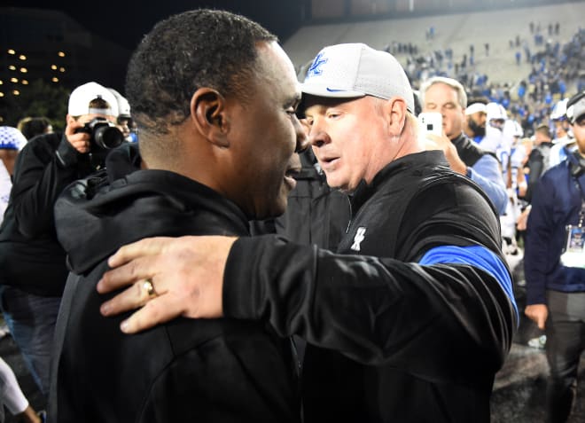 "They won't fire me, Mark. I just want to go home, but they keep making me stay. I'm trapped, Mark. Help me." -- Derek Mason to Mark Stoops following Kentucky's 471-point win over the 'Dores in Nashville.
