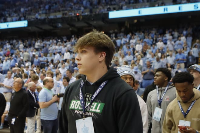 Class of 2024 offensive lineman Anthony Knapp visited Chapel Hill on March 4