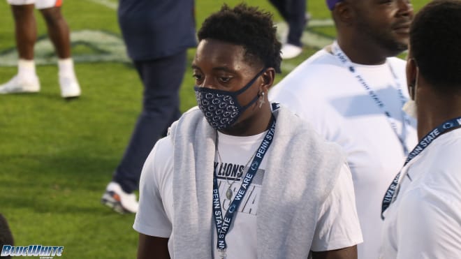 The Penn State Nittany Lion football program host more than 100 recruits for its White Out game against Auburn, including linebacker Ta'Mere Robinson.