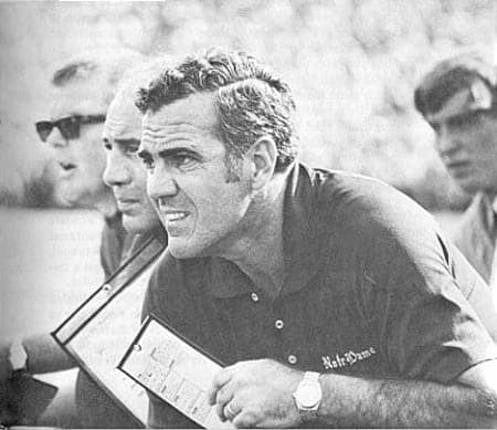 Ara Parseghian was 95-17-4 at Notre Dame from 1964-74 and won two consensus national titles.
