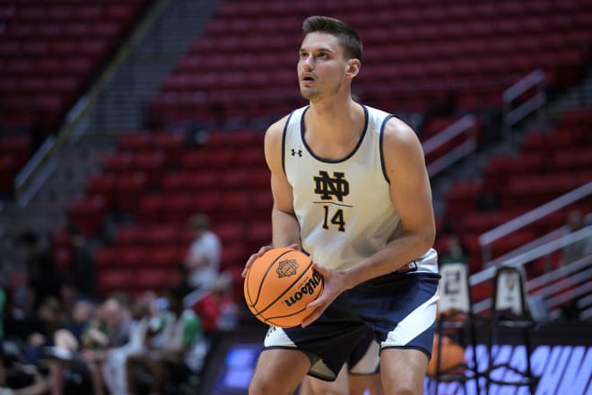 Nate Laszewski tested the NBA Draft waters, but opted Wednesday night to return to Notre Dame for a fifth season.