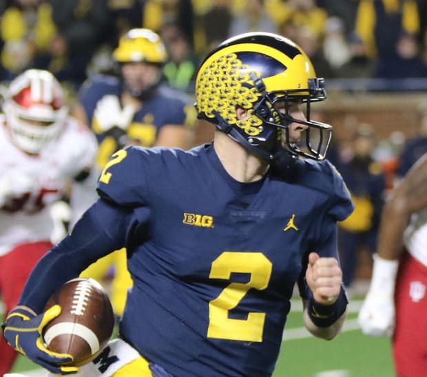 Michigan Wolverines football senior quarterback Shea Patterson is healing and will be ready for U-M's game at Wisconsin Saturday. 