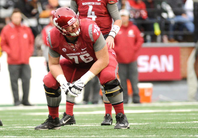 Washington State University redshirt junior offensive lineman Cody O'Connell vs Washington 