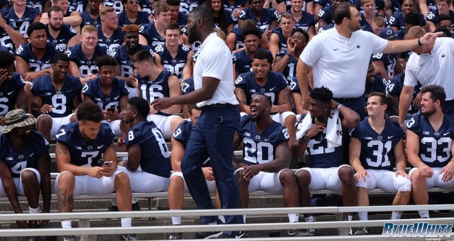 Brown could be seen Saturday at the team's photo day wearing a coach's outfit of navy pants and a white polo shirt.