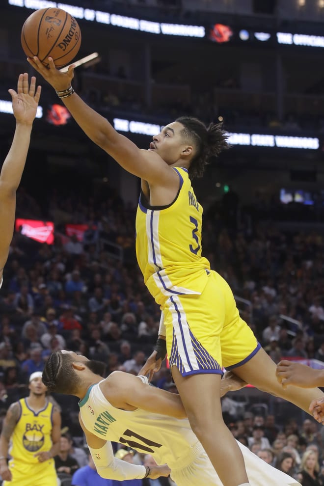 Former Michigan Wolverines basketball player Jordan Poole is starting for the Golden State Warriors in his rookie season.