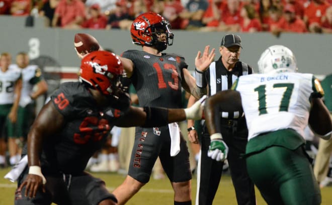 NC State Wolfpack football quarterback Devin Leary