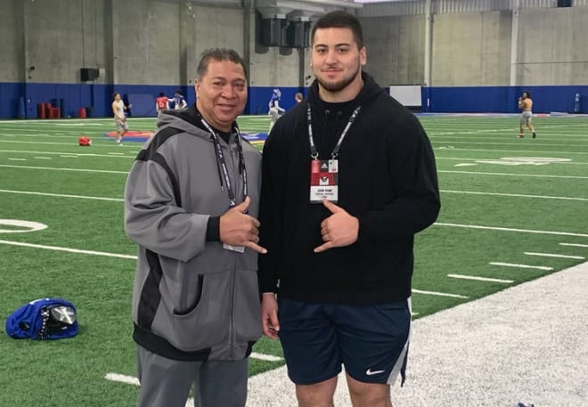 Puni was on his unofficial visit to Kansas with his father, Teu