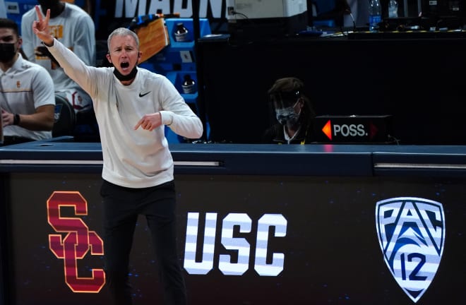 USC basketball coach Andy Enfield has the Trojans in the Sweet 16 for the first time in his eight years with the program.