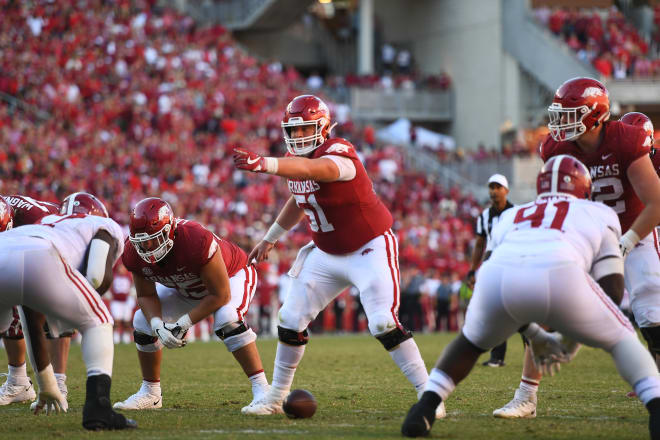 Arkansas center Ricky Stromberg declared for the NFL Draft on Tuesday evening.