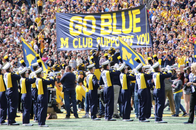 The Michigan Wolverines' football team will host Notre Dame tomorrow at 7:30.