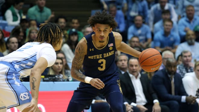 Notre Dame rising junior guard Prentiss Hubb