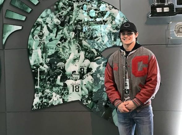 Jase Bowen during his visit to Michigan State over the weekend. 