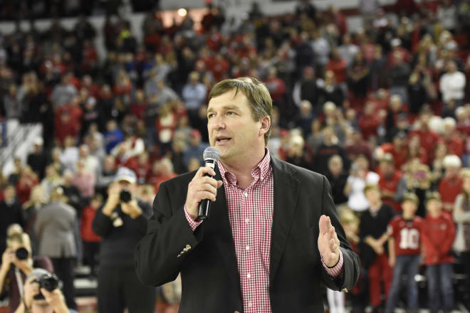 It's a matter of time, right, before Kirby Smart is sporting a powder blue blazer? If Nick does it, Kirby does it. Honestly, I don't think Kirby could rock it the way Nick does. He looks better in the darker colors. 