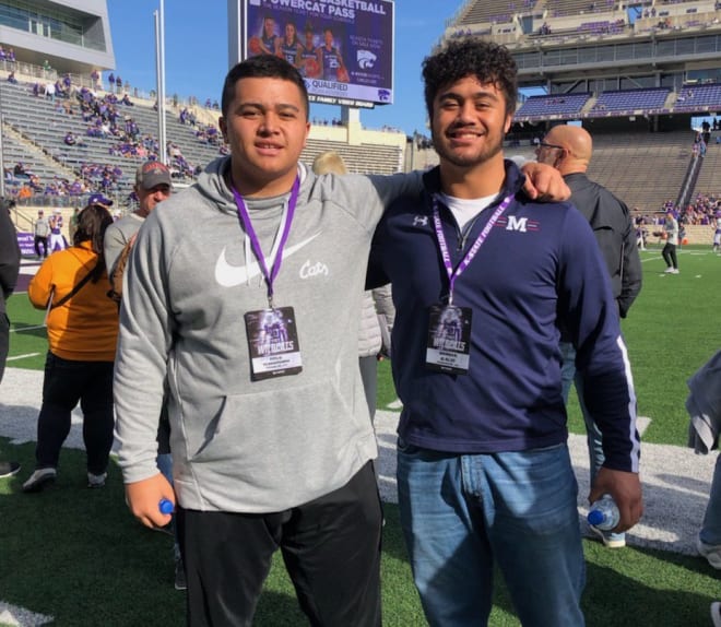New Kansas State commit Damian Ilalio pictured on the right