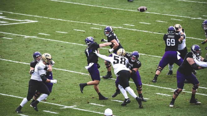 Andrew Marty led both of NU's scoring drives and threw a TD pass.