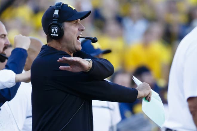 Michigan Wolverines football head coach Jim Harbaugh is excited to have a fall season.