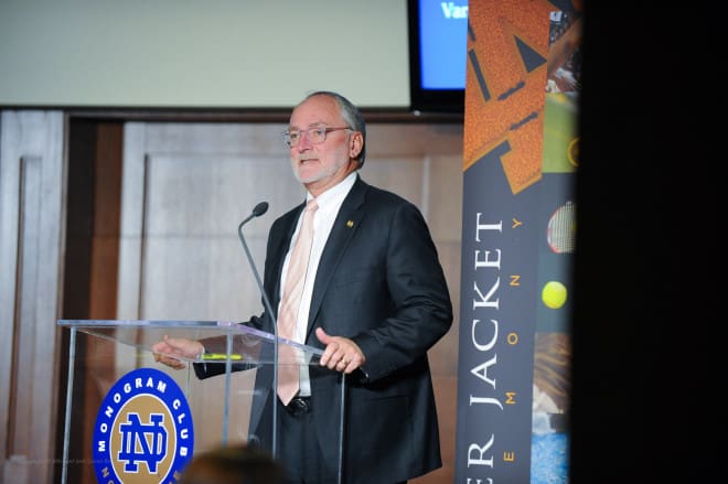 Jack Swarbrick said he has never been more emotional before a game than he was before Saturday.