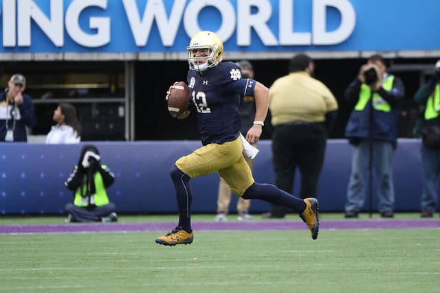 Senior Ian Book led Notre Dame to its first ACC win in program-history on Saturday.