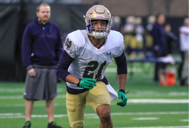 Senior Nick Watkins has only one career start, but was Notre Dame's top cornerback this spring.