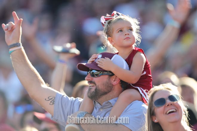 Gamecock fans during the South Carolina-Texas A&M game on October 13, 2018.