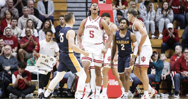 Indiana freshman forward Malik Reneau showcased his full skillset in Saturday's exhibition win.  (IU Athletics)