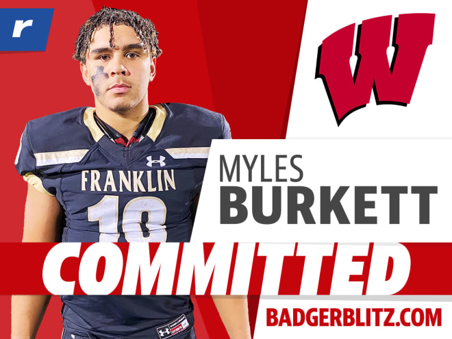 In-state quarterback Myles Burkett is Wisconsin's first commitment in the 2022 recruiting class.