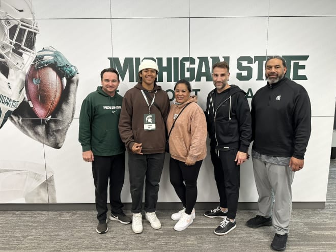 Class of 2025 three-star linebacker during unofficial visit at Michigan State on April 13, 2024. 