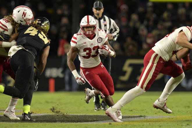 Running back Jaylin Bradley suffered a sprained ankle in Nebraska's win over Purdue and is listed as questionable for this week's game vs. Northwestern.