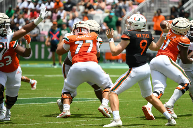 Sagapolu showed this spring he can be answer at RG - CanesCounty: Miami ...