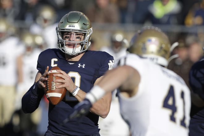 Ian Book put the Notre Dame Fighting Irish on his shoulders on Saturday.