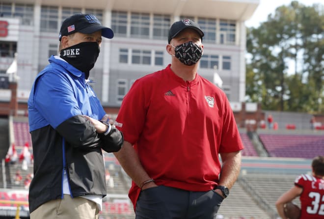 NC State Wolfpack football Dave Doeren and Duke Blue Devils football David Cutcliffe