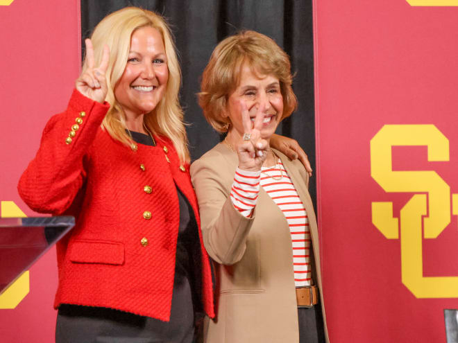 WATCH: USC President Carol Folt introduces new athletic director Jen ...