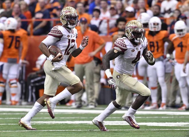 Deondre Francois takes off on a run.