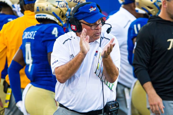 Kevin Wilson picked up a win in his first game as Tulsa's head football coach.