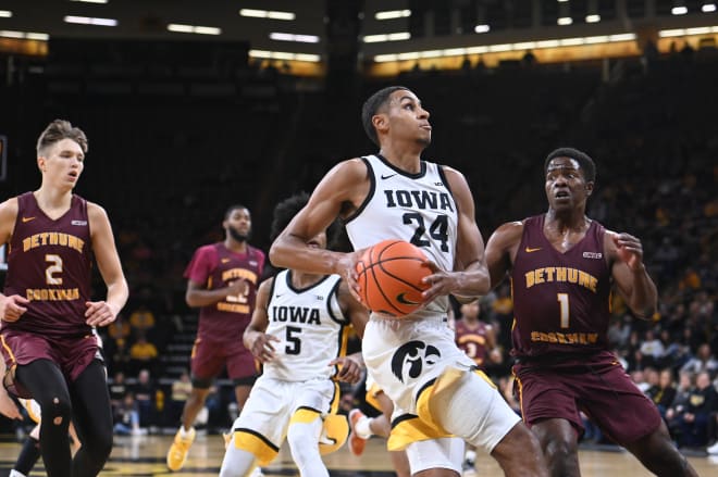 Iowa forward Kris Murray is sidelined with a foot injury. 