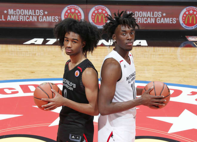 Coby White and Nassir Little, North Carolina commits 