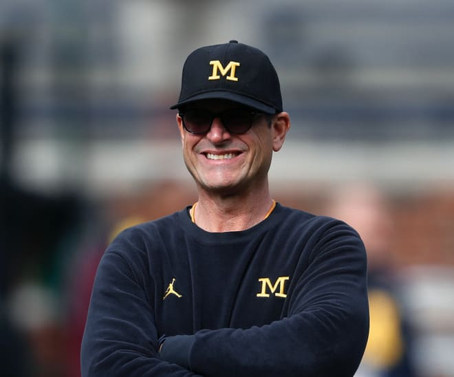 Michigan Wolverines football coach Jim Harbaugh said he could have his team ready to play in a few weeks.
