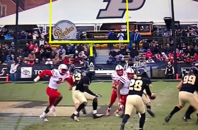 Amazingly, Purdue had a second punt blocked. This one was even more emphatic, as a Husker came off the edge and smothered the punt off Zac Collins' foot.
