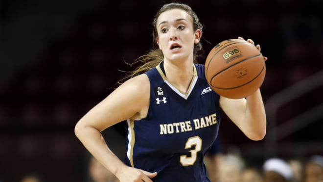 Marina Mabrey scored 11 of her 22 points in the fourth quarter, but the Irish could not make up a 19-point deficit.