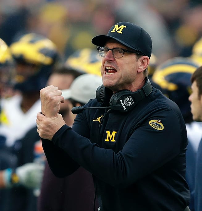 Michigan's Jim Harbaugh enters year four with high hopes. 