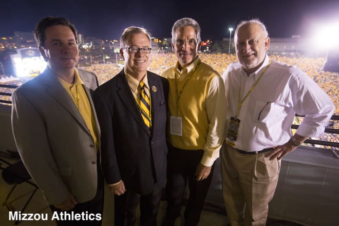 Steve Owens, Brady Deaton, Mike Alden and Phil Hoskins met again on the roof of Faurot Field on the night of Missouri's first Southeastern Conference game, against Georgia in 2012.