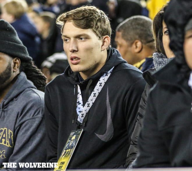 Four-star outside linebacker Ethan West is being recruited hard by Michigan and he's more than reciprocating the interest.